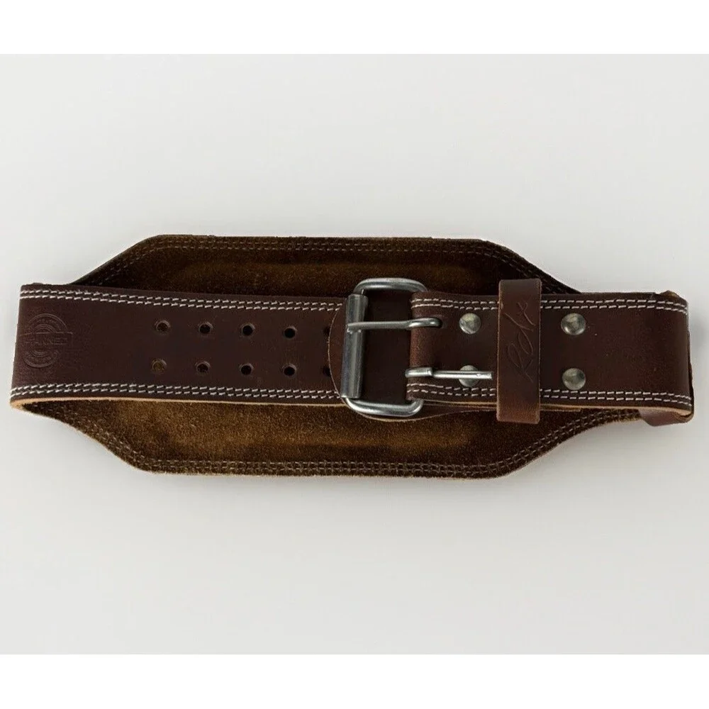 RDX Brown Leather Weight Lifting Belt Large L 38in Gym Powerlifting
